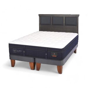 Cama CIC Super Premium 2 Plazas BD + Respaldo Torino Gris
