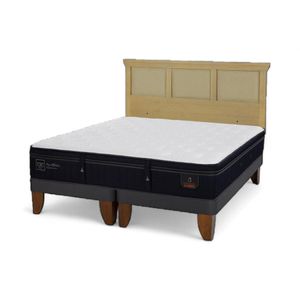 Cama CIC Super Premium 2 Plazas BD + Respaldo Torino Mostaza
