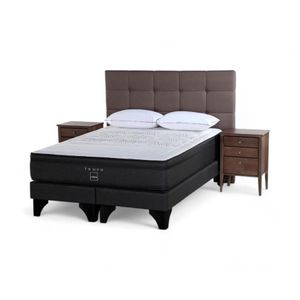 Set Rosen Tempo 2 Plazas Base Div + Issey Café + Almohada