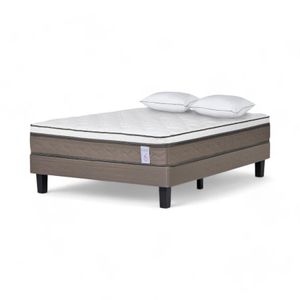 Cama Rosen New Style 6 2 Plazas Base Normal + Almohada Extra