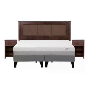 Cama Pratta Pata Madera 1.50X2.00 Base Dividida Rachel