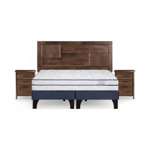 Cama Rosen Autonomy Sky 2 Plazas + Muebles Dolce Café