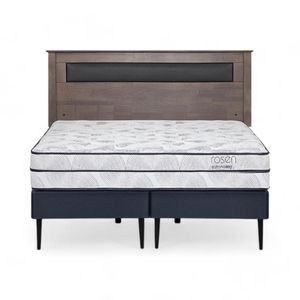 Cama Rosen Autonomy Sky 2 Plazas Acero + Respaldo Ferrara