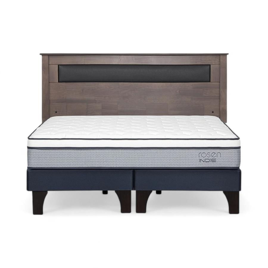 Cama Rosen Indie 2 Plazas Base Dividida + Respaldo Ferrara