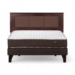Cama Rosen Ergo T 2 Plazas + Respaldo Rachel Café
