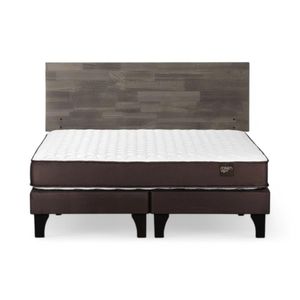 Cama Rosen Ergo T 2 Plazas Dividida + Respaldo Tabor Gris