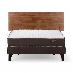 Cama Rosen Ergo T 2 Plazas Completa + Respaldo Tabor Café