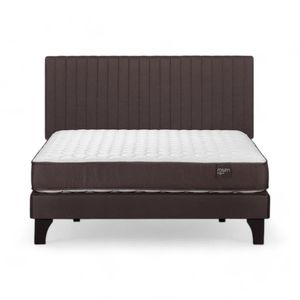 Cama Rosen Ergo T 2 Plazas Completa + Respaldo Lucio Café