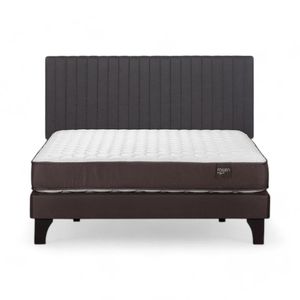 Cama Rosen Ergo T 2 Plazas Completa + Respaldo Lucio Gris