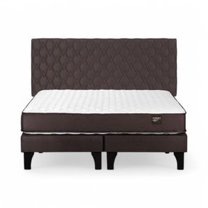 Cama Rosen Ergo T 2 Plazas Dividida + Respaldo Ivar Café