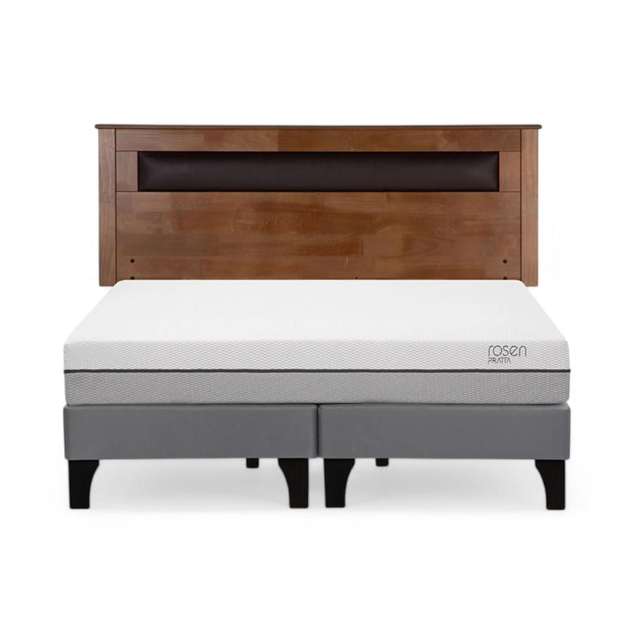 Cama Rosen Pratta 2 Plazas Dividida + Respaldo Ferrara