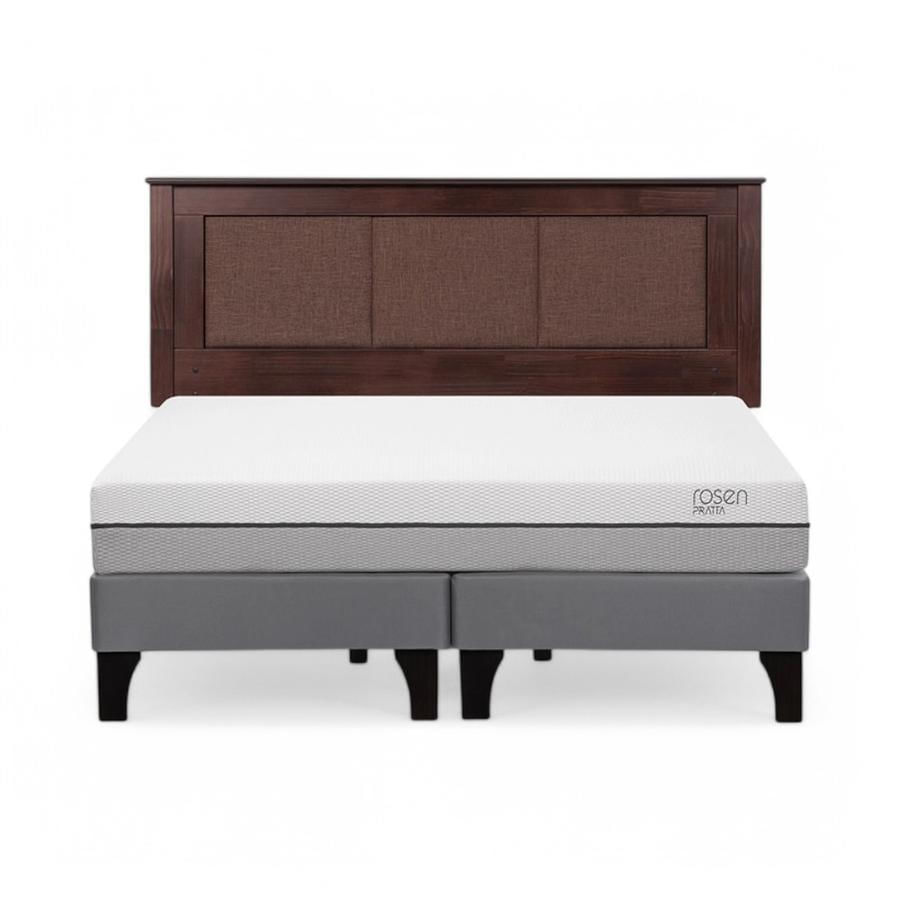 Cama Rosen Pratta 2 Plazas Dividida + Respaldo Rachel