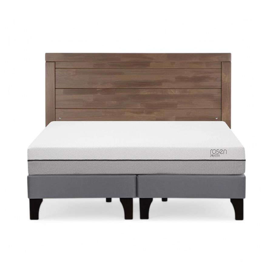 Cama Rosen Pratta 2 Plazas Dividida + Respaldo Sicilia