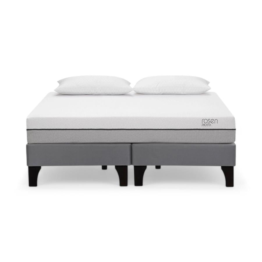 Cama Rosen Pratta 2 Plazas Dividida + Almohadas Light