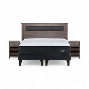 Cama Rosen Tempo 2 Plazas + Muebles Ferrara