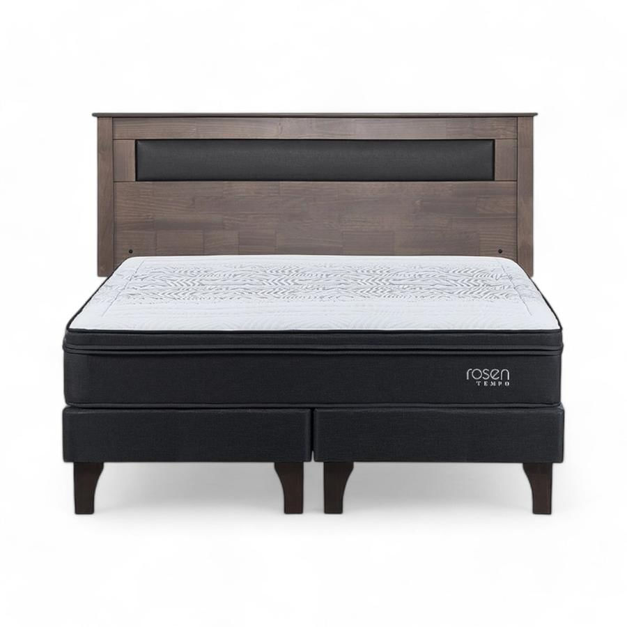 Cama Rosen Tempo 2 Plazas + Respaldo Ferrara