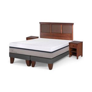 Cama CIC Balance 2 Plazas Base Dividida + Set Torino Caramel