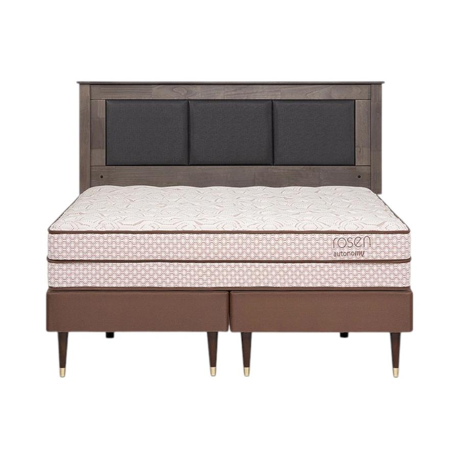 Cama Rosen Autonomy Land 2 Plazas + Respaldo Rachel Café