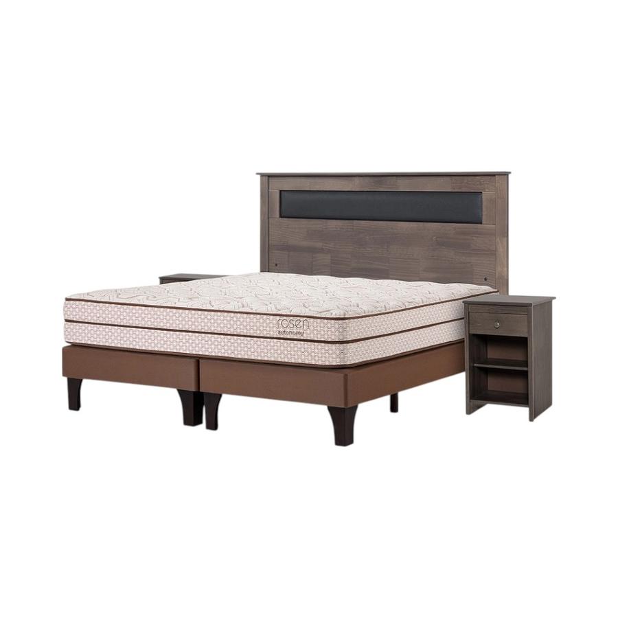 Cama 2 Plazas Rosen Autonomy Land + 2 Muebles Ferrara