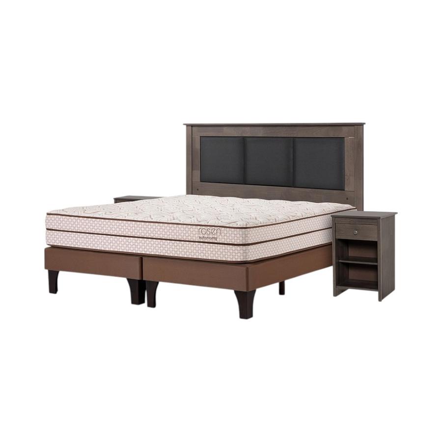 Cama 2 Plazas Rosen Autonomy Land + Respaldo Rachel/Velador