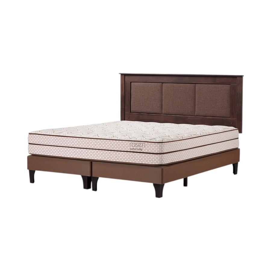 Cama 2 Plazas Rosen Autonomy Land + Respaldo Rachel Café