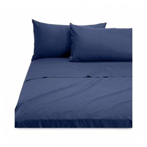 Sábanas Rosen Polycotton 144 Hilos Lisa King Azul