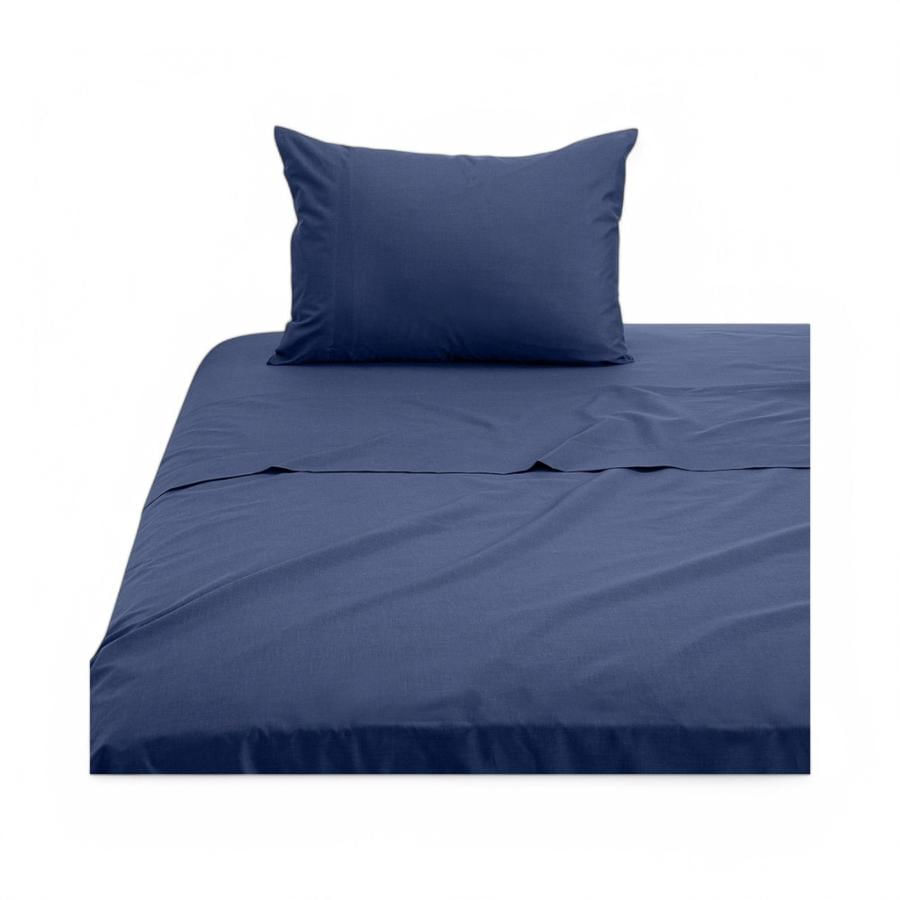 Sábanas Rosen Polycotton 144 Hilos Lisa 1.5 Plazas Azul