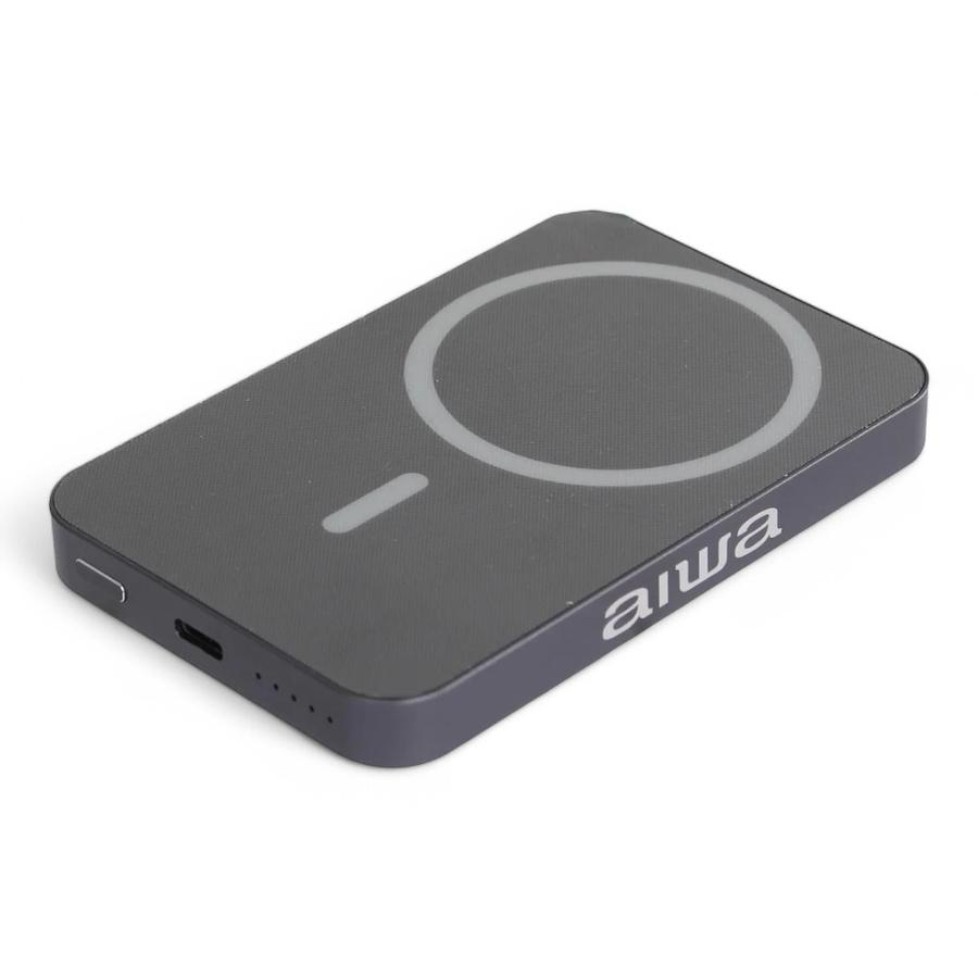 Cargador Batería Externa Aiwa Carga Inalámbrica 5000 MAH