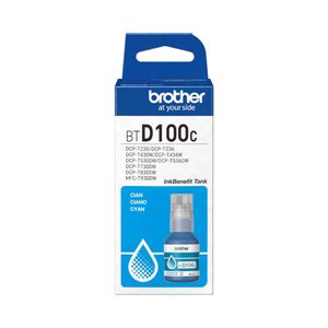 Botella Tinta Cian Brother BTD100C