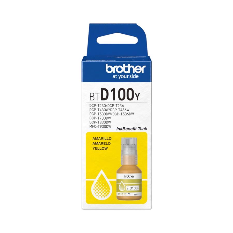 Botella Tinta Amarilla Brother BTD100Y