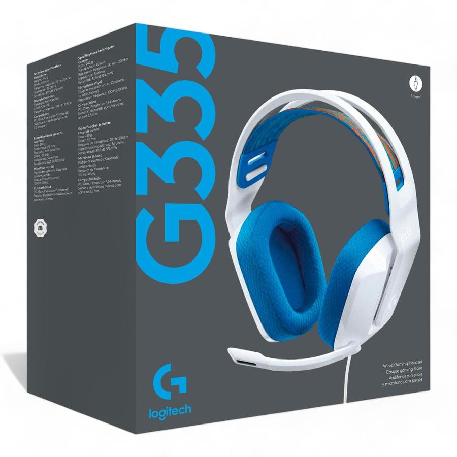Audifonos Gaming Logitech Wired G335 Blanco