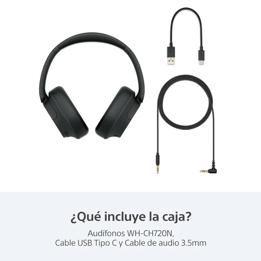 Audífonos Bluetooth Sony WH-CH720N Noise Cancelling Negro - Dimarsa.cl