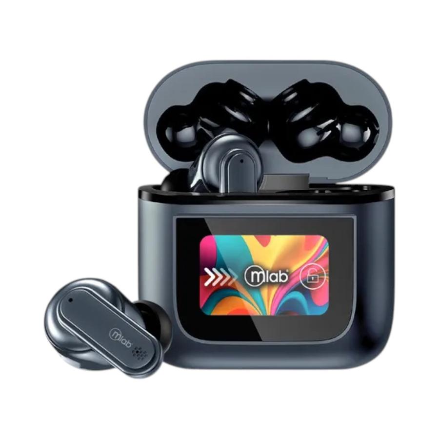 Audífono TWS Mlab Atmosphere ANC ENC Touch Screen Pro Negro