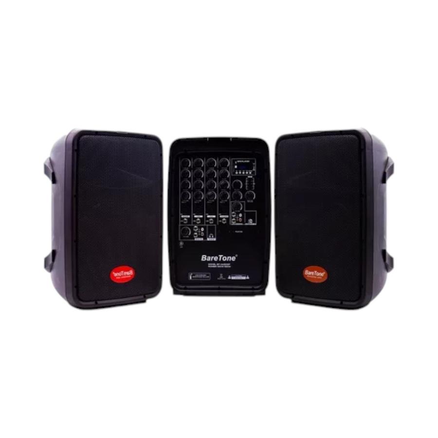 Combo Parlante Baretone Micrófono Consola Portátil Negro