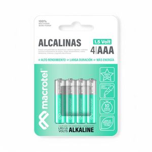 Pack 4 Pilas AAA Alcalinas Macrotel