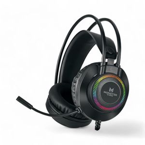 Audífonos Gamer Monster Games Throb RGB 3.5 Mm/USB Negro