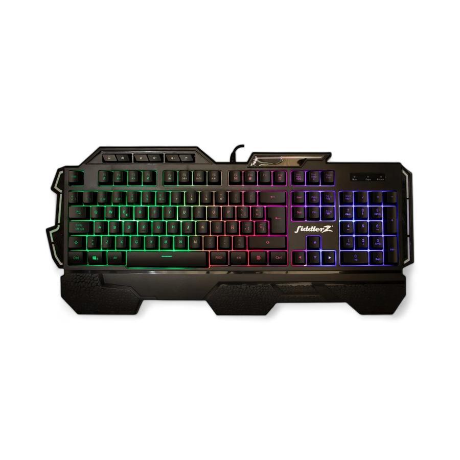 Teclado Gamer Fiddler Z KD609 Membrana RGB Negro