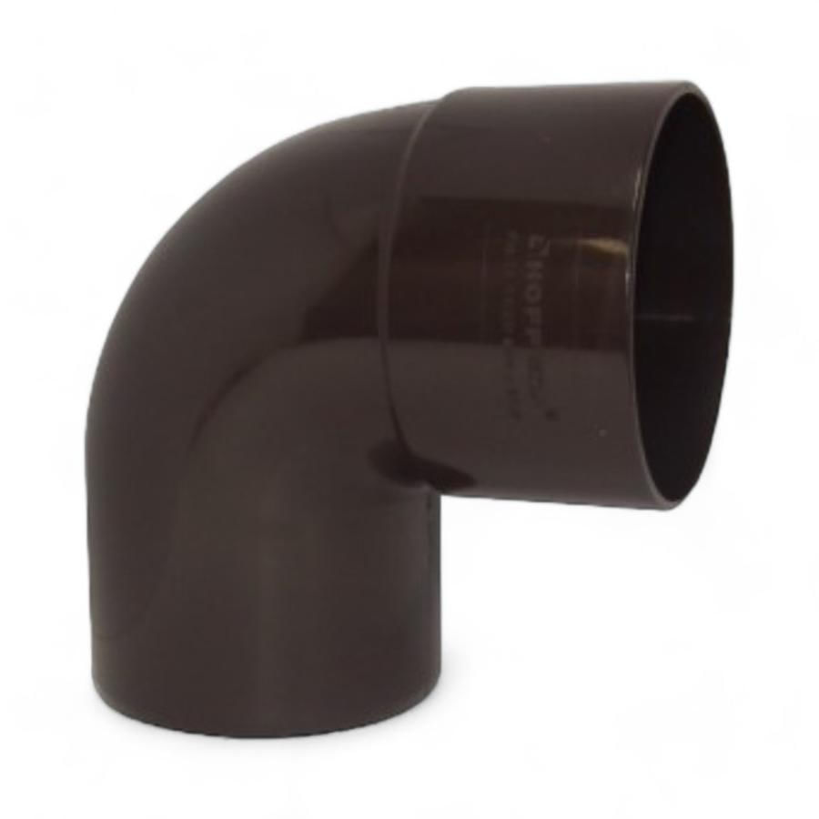 Codo Canaleta Hoffens Macho/Hembra 80 Mm x 87.5° Café