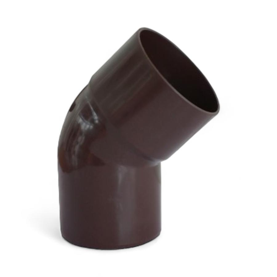 Codo Canaleta Hoffens Macho/Hembra 75 Mm x 45° Café