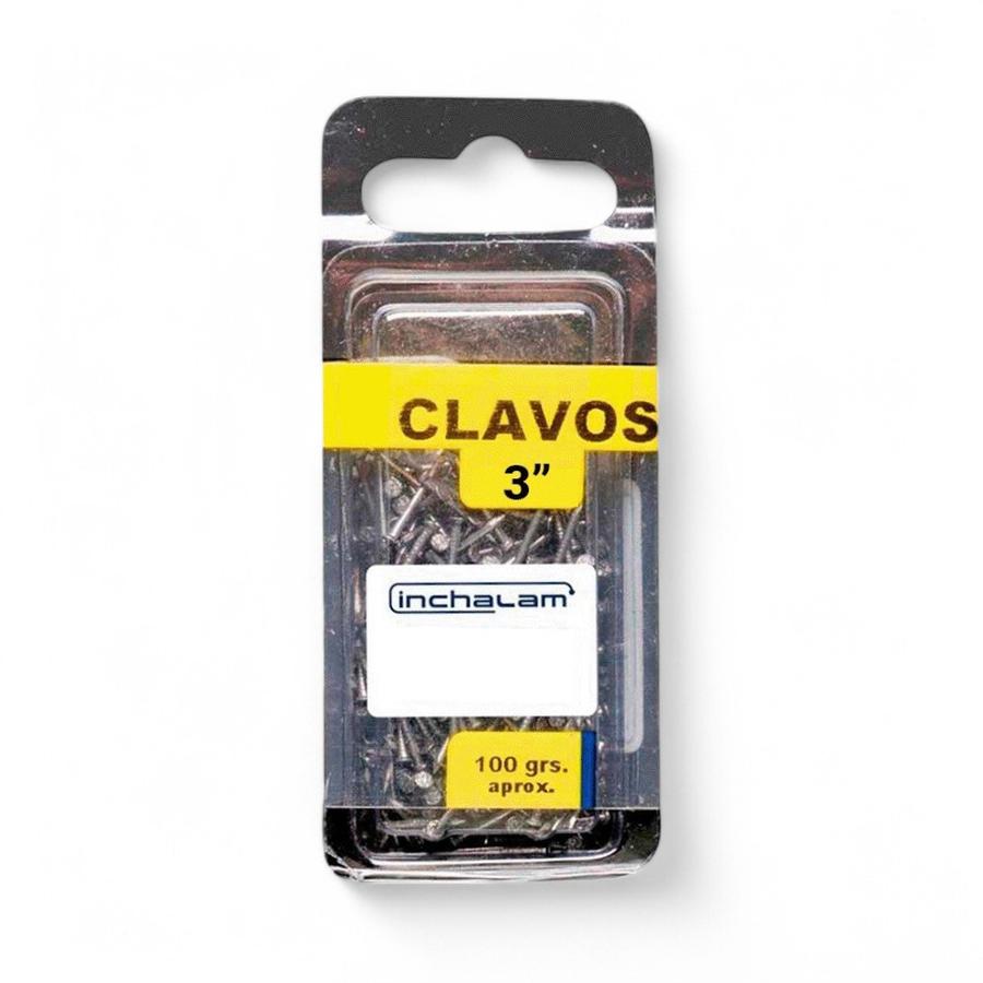 Blister Clavos Corrientes Inchalam 3"" x 3,4 Mm 100 Gr