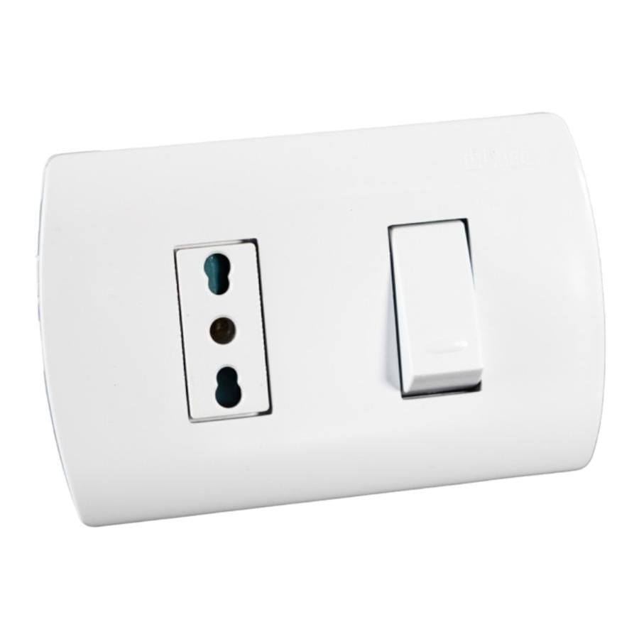 MEC Interruptor Simple 9/12 16A 2P+T Bipaso Blanc