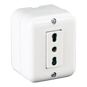 MEC Interruptor Simple 9/12 - 250V 16A + Tomacorr