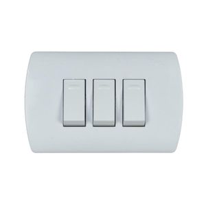 Interruptor Triple 9/32 Aris 250V-16A Mec Blanco
