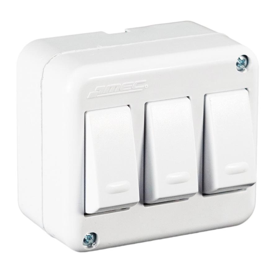 Interruptor Triple 9/32 Aris Pro 250V-16A Mec Blanco