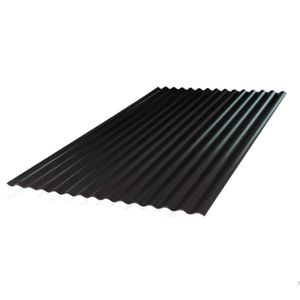 Plancha Zinc Acanalado Prepintado Negro 0,35 X 851 X 3000 Mm