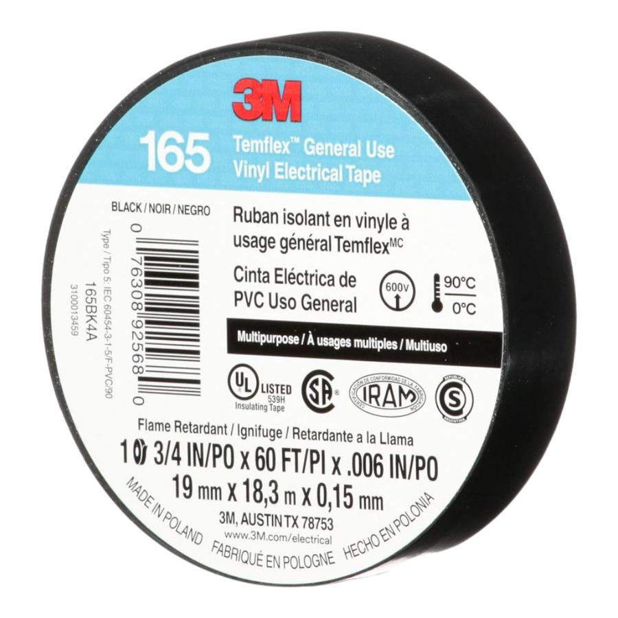 Cinta Aislante 3M Temflex 165 19Mm X 18M Negra