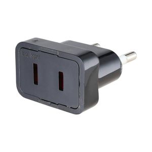 Adaptador Corriente Rema Patas Cortas Negro