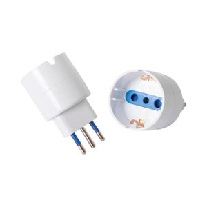 Adaptador Schuko Rema 10A 250V 1500W Blanco