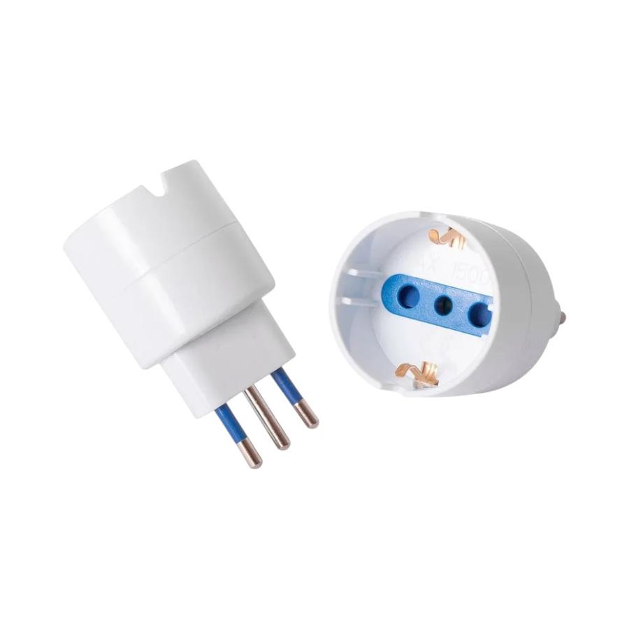 Adaptador Schuko Rema 10A 250V 1500W Blanco