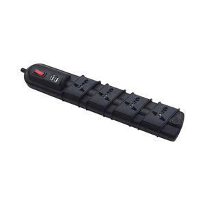 Alargador Rittig 3m 4 Tomas Multinorma Con USB  Negro